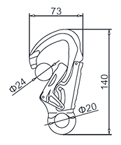 7075 Rock Climbing Interlock Drawing