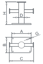 Cross Bollard Drawing