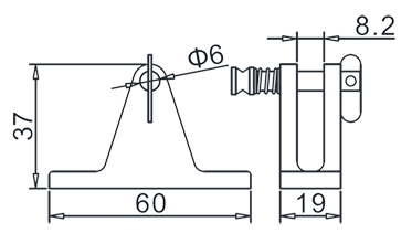 Deck Hinge Drawing