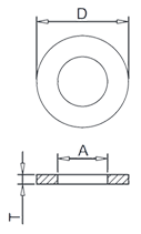 Flat Washer DIN125 Drawing