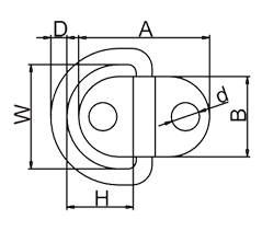 Folding Pad Eye Drawing