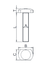 Hammer Head Screws GB37 Drawing