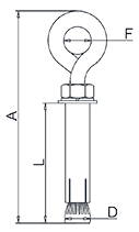 Internal Expansion Screw with Eye Drawing