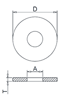 Large Washer DIN9021 Drawing