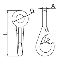 Rigid Snap Hook Drawing