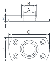 溶接ストレートスクエアベース図面(miàn)