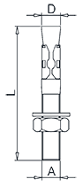 Wedge Anchor Drawing