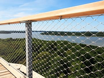 Wire Mesh Guardrail System